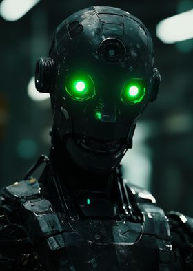 Robot Green Eyes