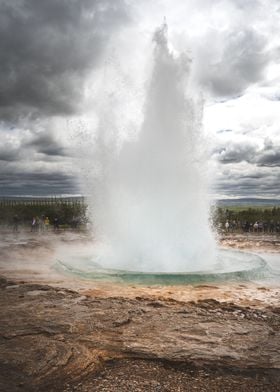 Iceland Geysir Eruption