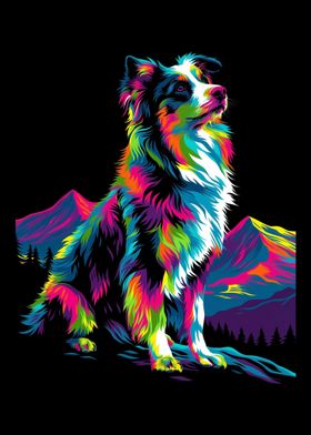 Border Collie Dog Mountain