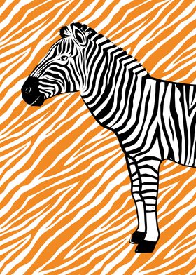 Cute Orange Zebra Animal