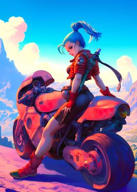 Anime Girl Biker