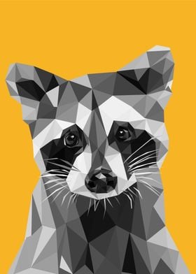 raccoon nursery poster