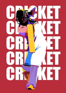 Cricket Pop Art