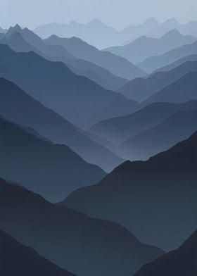 Mountain Landscape Layers