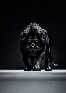 Black Lion king predator