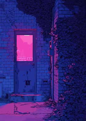 Door Lofi Pink Retro