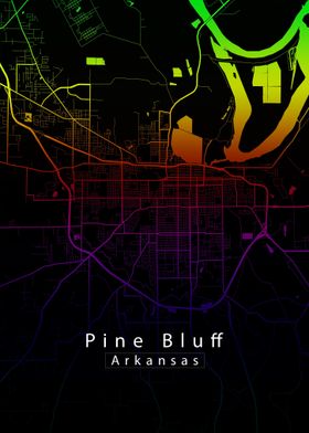 Pine Bluff Arkansas Map