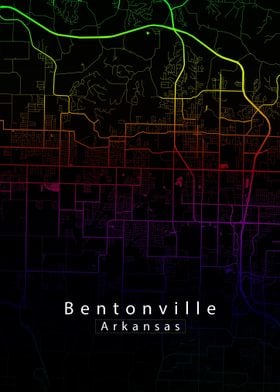 Bentonville Arkansas Map