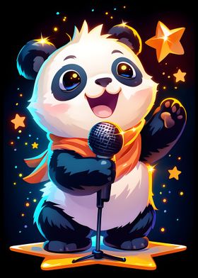 Epic Panda Star Singer