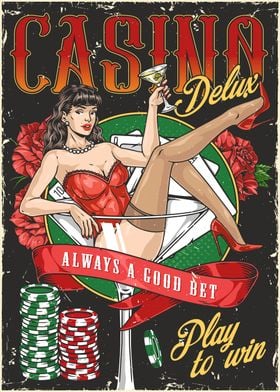 Casino Pin Up Girl Legs