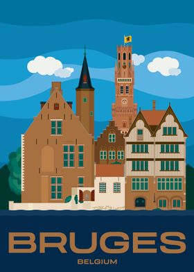 bruges belgium cityscape