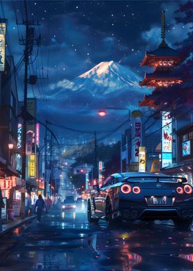 nissan gtr r34 night city