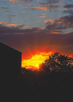 August sunset in Edinburgh