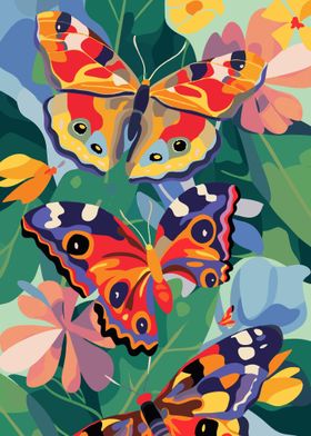 Vibrant butterflies