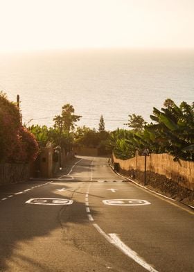 Coastal Road at Sunset