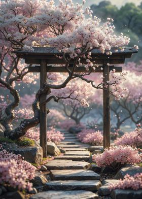 Cherry Blossom Torii Gate