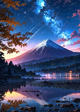 Mount Fuji Midnight Blue