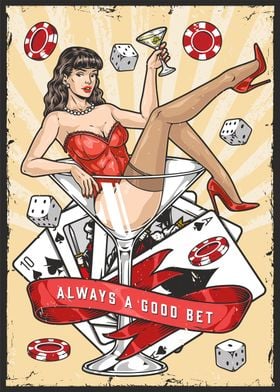 Pin Up Girl Casino Drink