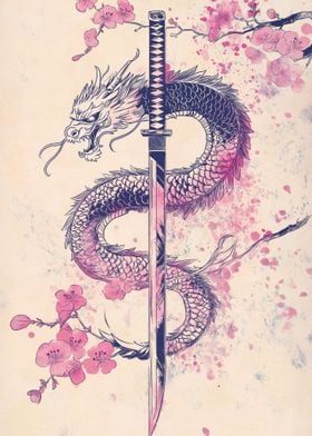 Japanese Dragon Katana