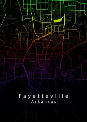 Fayetteville Arkansas Map