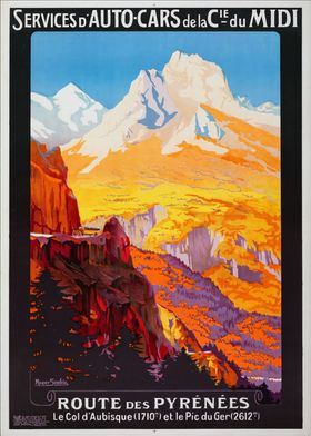 Vintage Pyrenees Poster