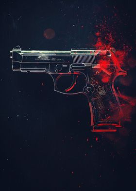 M9 Pistol weapon graphic d