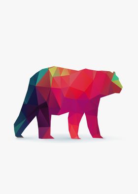 Retro Style Color Bear