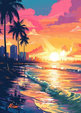 Synthwave Retro Miami