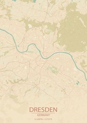 Dresden Germany City Map