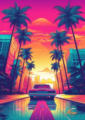 Synthwave Retro Miami