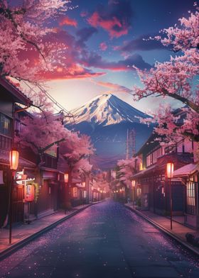 Japan Cherry Blossom Fuji