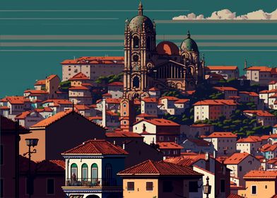 Coimbra City Pixel Art