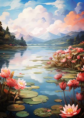 Five Flower Lake Painting