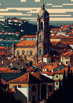 Coimbra City Pixel Art