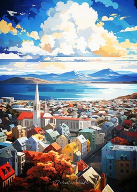 Reykjavik Oil Painting