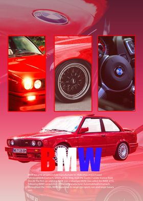 Red BMW M3 E30 Car