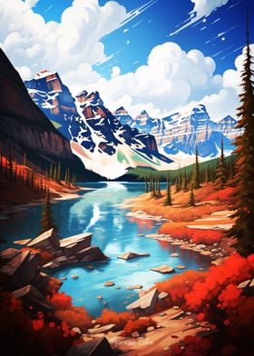 Moraine Lake Oil Painting