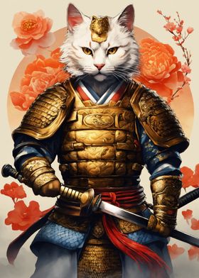 Cat Samurai Japanese