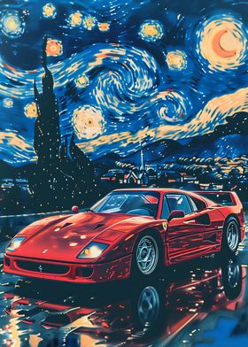 Ferrari F40 Starry Night