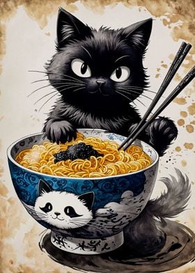 cat ramen japanese