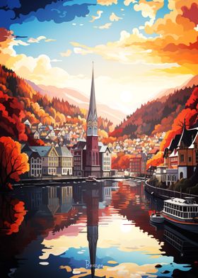 Bergen Oil Painting