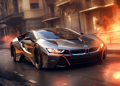 BMW i8 Eco electric car