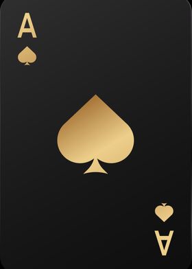 golden ace of spades card