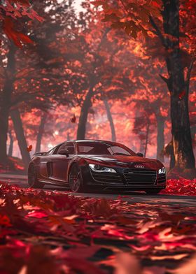 Audi R8 Autumn Forest Race