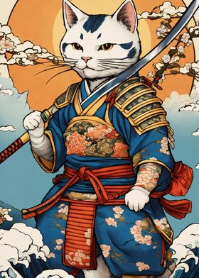 Cat Samurai Japanese