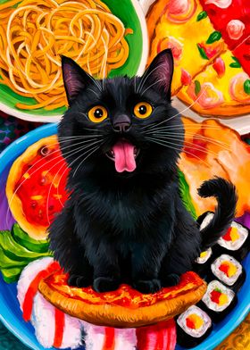 Black Cats Food Feast