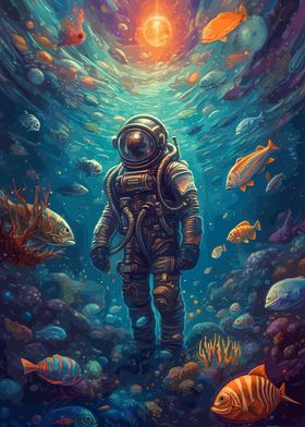 Fishing Astronaut Fantasy