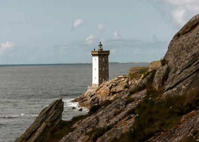 light house sitting on top