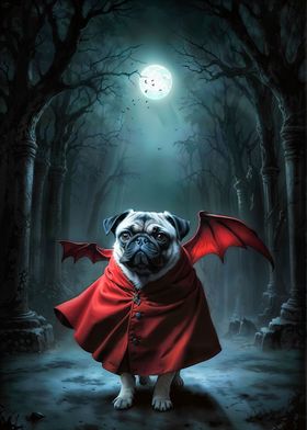 Grumpy Pug Vampire