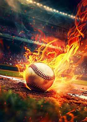 Flaming Baseball